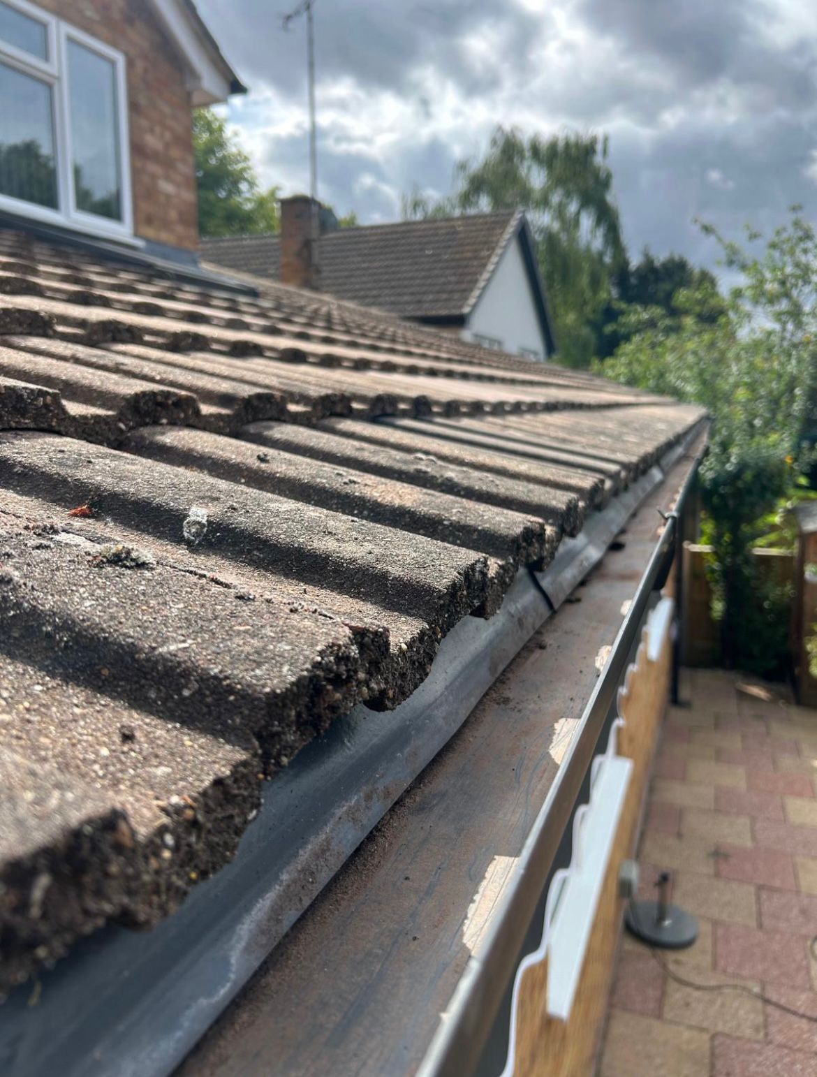 Roof and gutter — after